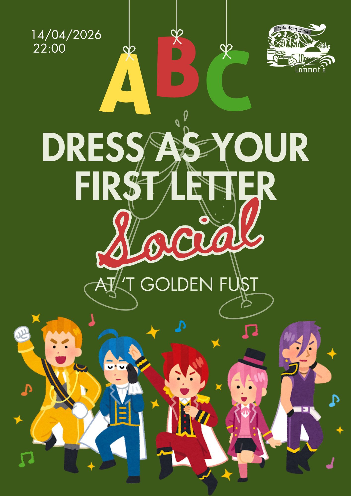 April Social: Dress as your first letter